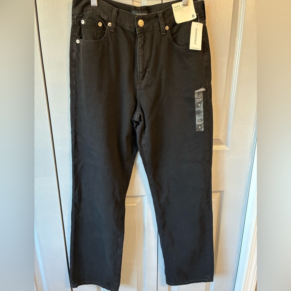 Aéropostale NWT Women’s sz 8 High Rise Baggy Jeans Black